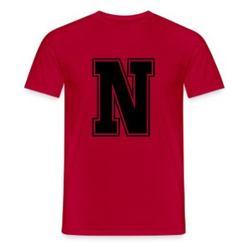 n - Männer T-Shirt - Rot - Vorne - AI Model Male 178 dark (178cm)