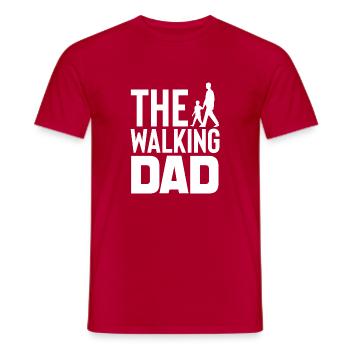 The Walking Dad - Männer T-Shirt - Rot - Vorne - AI Model Male 178 dark (178cm)