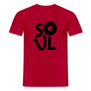 Enregistrer de la musique soul - T-shirt homme - rouge - Devant - AI Model Male 178 dark (178cm)