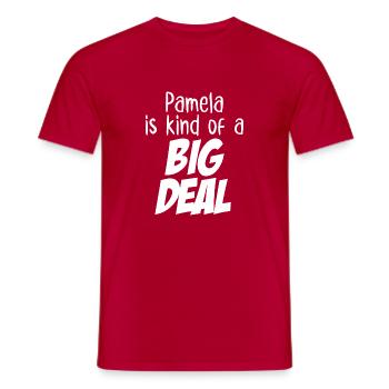 Pamela ist eine große Sache - Männer T-Shirt - Rot - Vorne - AI Model Male 178 dark (178cm)