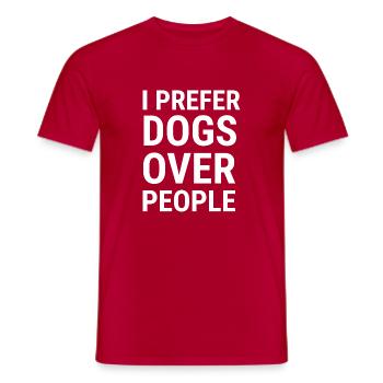 Hund Dog - Männer T-Shirt - Rot - Vorne - AI Model Male 178 dark (178cm)