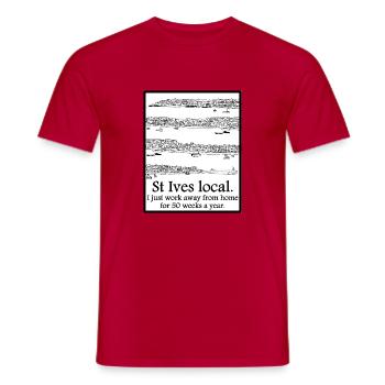 St Ives Local - Men's T-Shirt - red - Front - AI Model Male 178 dark (178cm)