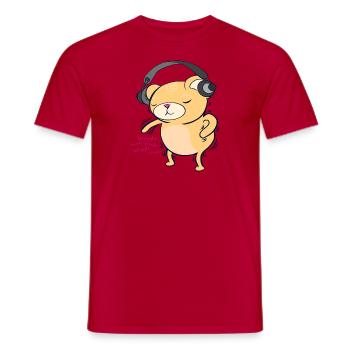 Tanzender Bär - Männer T-Shirt - Rot - Vorne - AI Model Male 178 dark (178cm)