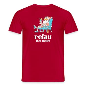 Relax Santa Père Noël en vacances - T-shirt homme - rouge - Devant - AI Model Male 178 dark (178cm)