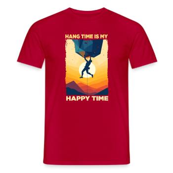 Abenteuerliche Kletterzeit Motiv - Männer T-Shirt - Rot - Vorne - AI Model Male 178 dark (178cm)
