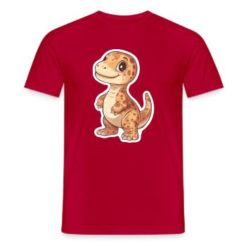 Dinosaure - T-shirt homme - rouge - Devant - AI Model Male 178 dark (178cm)