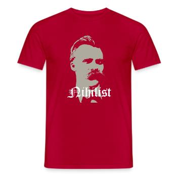 Nihilistische Nietzsche - Männer T-Shirt - Rot - Vorne - AI Model Male 178 dark (178cm)