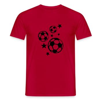 Fußball Fußball Sport stern - Männer T-Shirt - Rot - Vorne - AI Model Male 178 dark (178cm)