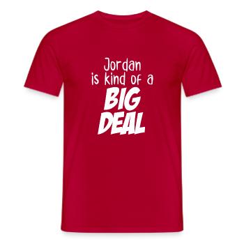 Jordan is Kind of a Big Deal - Men's T-Shirt - red - Front - AI Model Male 178 dark (178cm)