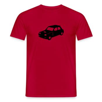 R5 voiture de course - T-shirt homme - rouge - Devant - AI Model Male 178 dark (178cm)