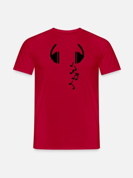 noten_kopfhoehrer - T-shirt homme - rouge