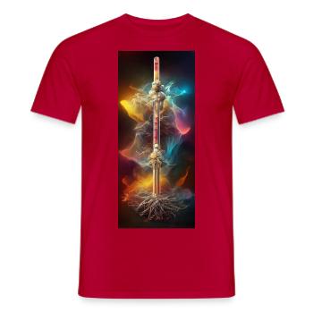As d’épées - T-shirt homme - rouge - Devant - AI Model Male 178 dark (178cm)