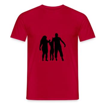 Familie Papa Mama - Männer T-Shirt - Rot - Vorne - AI Model Male 178 dark (178cm)