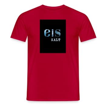 Eis kalt - Männer T-Shirt - Rot - Vorne - AI Model Male 178 dark (178cm)