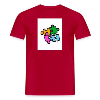 Fun, colors, games, puzzles - Men's T-Shirt - red - Front - AI Model Male 178 dark (178cm)