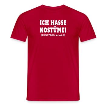 Fasching Karneval Alaaf Verkleidung Kostüm - Männer T-Shirt - Rot - Vorne - AI Model Male 178 dark (178cm)