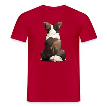 Border Collie - Männer T-Shirt - Rot - Vorne - AI Model Male 178 dark (178cm)