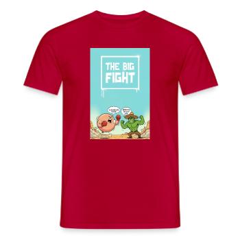 Der große Kampf - Männer T-Shirt - Rot - Vorne - AI Model Male 178 dark (178cm)