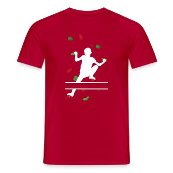 Kids White Climbing Wall – Custom Adventure - Men's T-Shirt - red - Front - AI Model Male 178 dark (178cm)