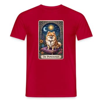 Magie du Soleil de la Lune de Poméranie - T-shirt homme - rouge - Devant - AI Model Male 178 dark (178cm)