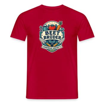 Beet Brüder Gemeinsam wächst es - Männer T-Shirt - Rot - Vorne - AI Model Male 178 dark (178cm)