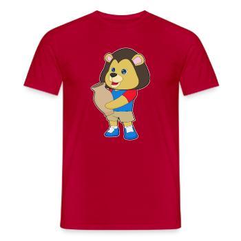 Lion Vase - Men's T-Shirt - red - Front - AI Model Male 178 dark (178cm)