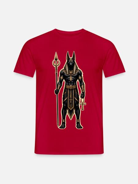 Anubis-Kriegspriester - Männer T-Shirt - Rot