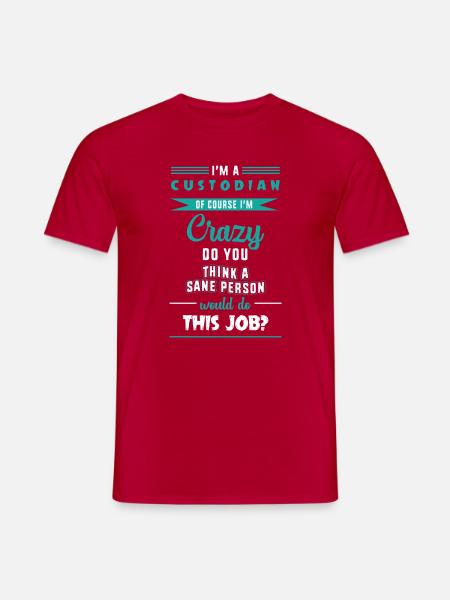 Schulhausmeister - Männer T-Shirt - Rot