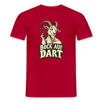 Bock auf Dart - Männer T-Shirt - Rot - Vorne - AI Model Male 178 dark (178cm)