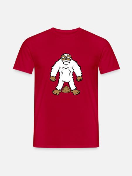 shit heap stink shit kot yeti m - Men's T-Shirt - red