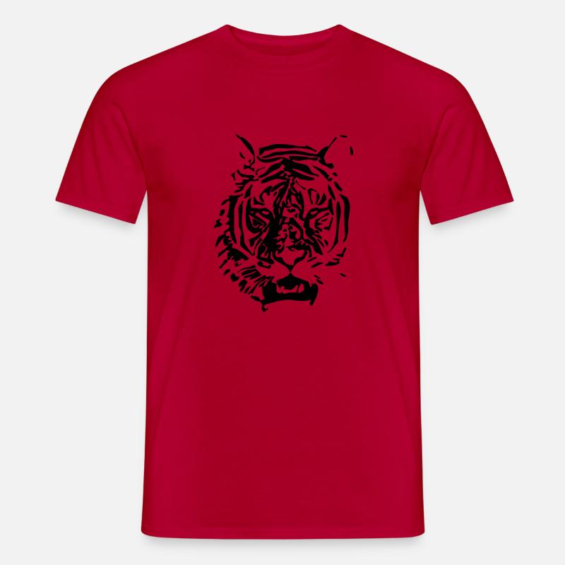 Tiger - Männer T-Shirt - Rot