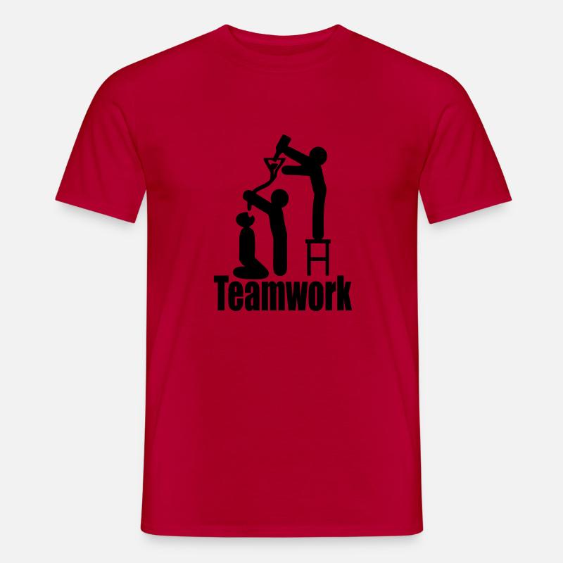 teamwork beer - Men's T-Shirt - red