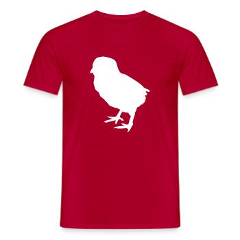 chick - Men's T-Shirt - red - Front - AI Model Male 178 dark (178cm)