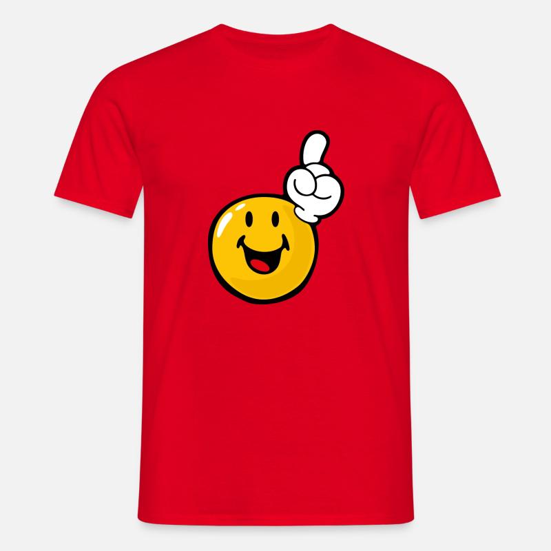 Smiley Eager - T-shirt til herrer - rød