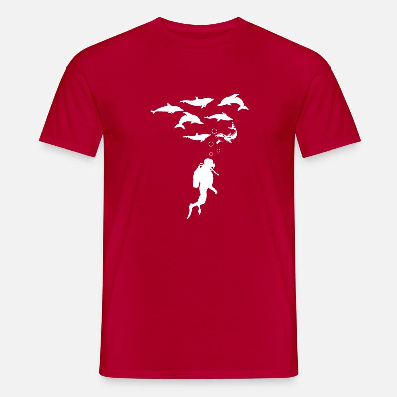 Diving Dive tauchen - Männer T-Shirt - Rot