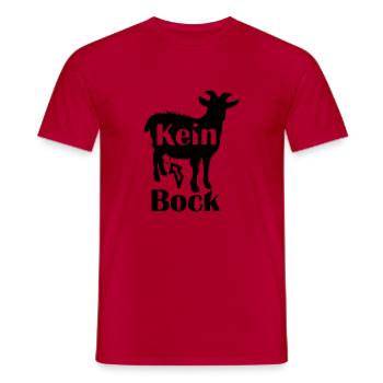 Kein Bock - Männer T-Shirt - Rot - Vorne - AI Model Male 178 dark (178cm)