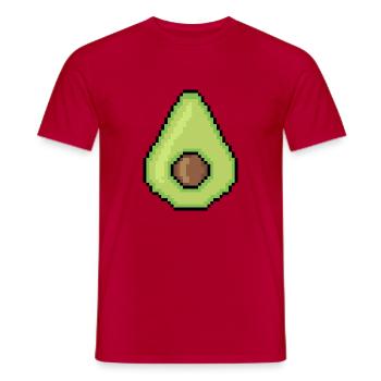 Avocado groß - Männer T-Shirt - Rot - Vorne - AI Model Male 178 dark (178cm)