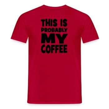 My coffee - T-shirt homme - rouge - Devant - AI Model Male 178 dark (178cm)