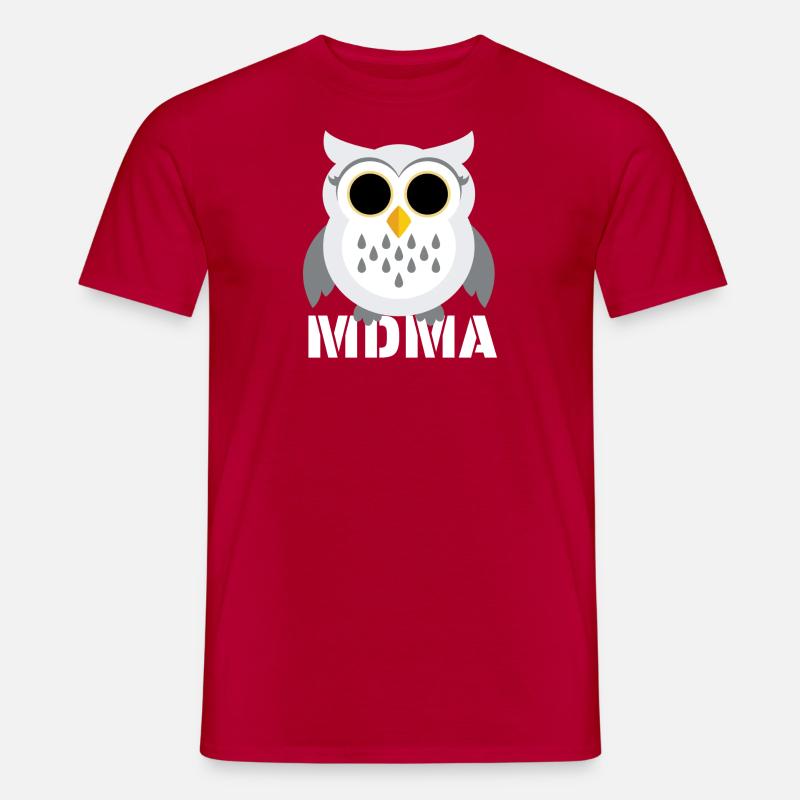 MDMA Eule - Männer T-Shirt - Rot