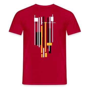 Abstract - Men's T-Shirt - red - Front - AI Model Male 178 dark (178cm)