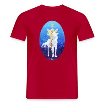 La vie est magique! - Sonja Ariel von Staden - T-shirt homme - rouge - Devant - AI Model Male 178 dark (178cm)