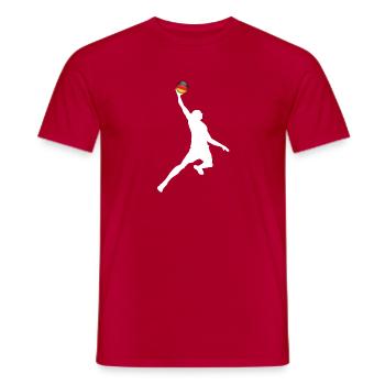 Basketball Win Germany - Men's T-Shirt - red - Front - AI Model Male 178 dark (178cm)