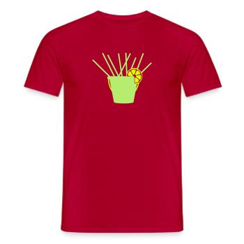Eimer 2 - Männer T-Shirt - Rot - Vorne - AI Model Male 178 dark (178cm)