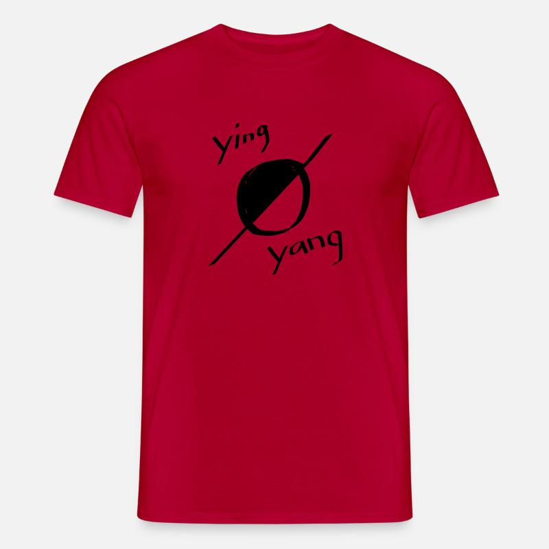 Ying & Yang - Männer T-Shirt - Rot
