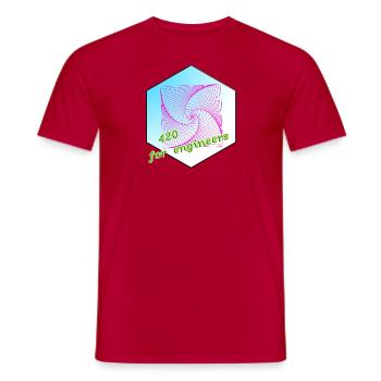 Even engineers chillax - Men's T-Shirt - red - Front - AI Model Male 178 dark (178cm)