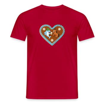 Dauphin dans ma meute banane - T-shirt homme - rouge - Devant - AI Model Male 178 dark (178cm)
