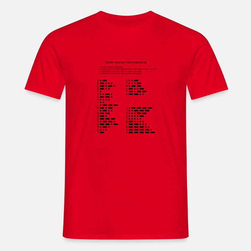 Morse code - Men's T-Shirt - red