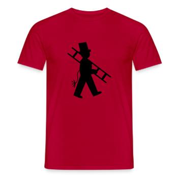 schornsteinfeger - Men's T-Shirt - red - Front - AI Model Male 178 dark (178cm)