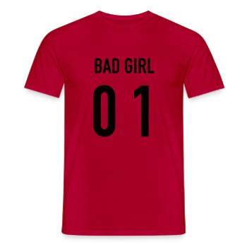 Bad Girl 01 - Men's T-Shirt - red - Front - AI Model Male 178 dark (178cm)