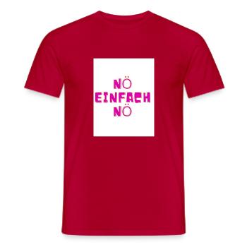 Nö - Männer T-Shirt - Rot - Vorne - AI Model Male 178 dark (178cm)
